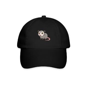 Animal Cartoon Possum - Baseball Cap - black/black - Front