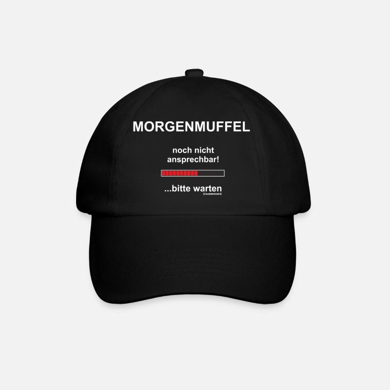 Morgenmuffel noch nicht ansprechbar! ...bitte war - Baseballkappe - Schwarz/Schwarz