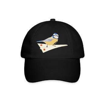 Blaumeise Papierflieger - Baseballkappe - Schwarz/Schwarz - Vorne