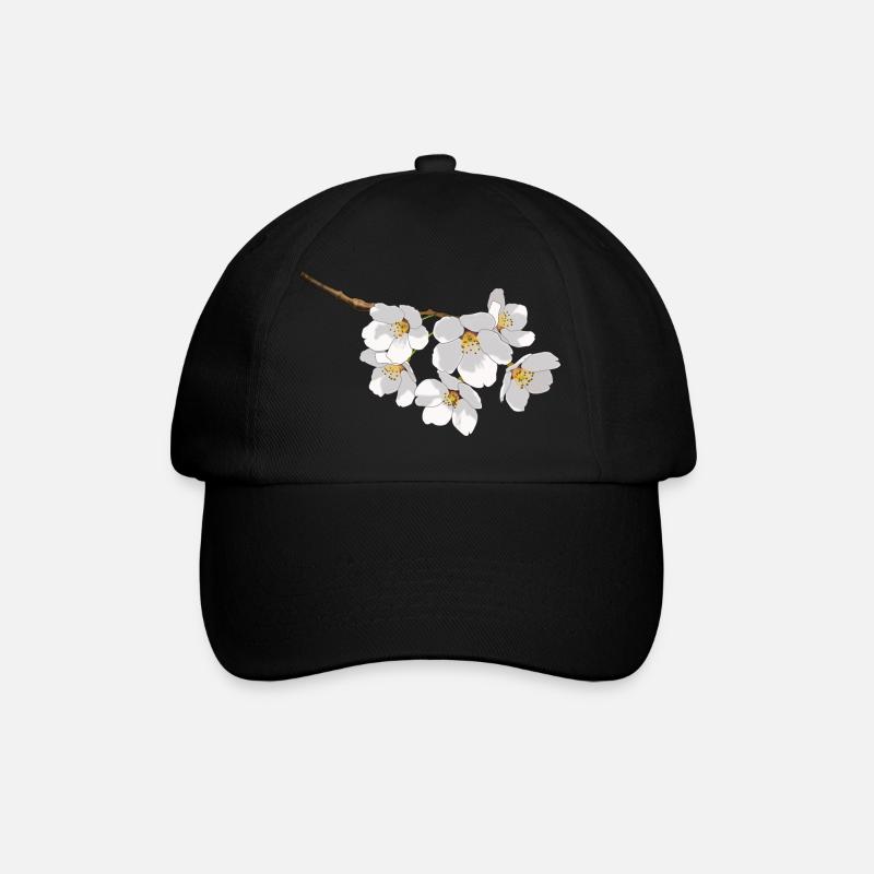 fleurs de cerisier blanc japonais - Casquette classique - noir/noir