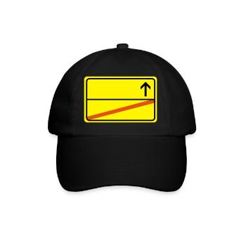 Ortsausgangsschild Leer - Baseballkappe - Schwarz/Schwarz - Vorne