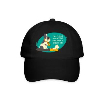 dog - Baseball Cap - black/black - Front