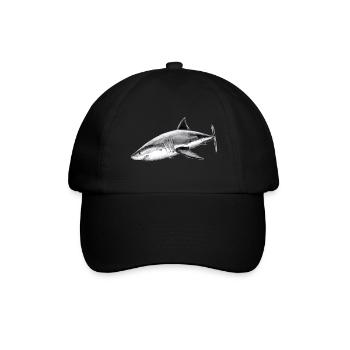 Great white shark - Baseball Cap - black/black - Front