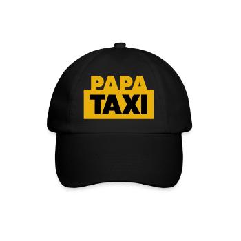 Papa Taxi - Baseballkappe - Schwarz/Schwarz - Vorne
