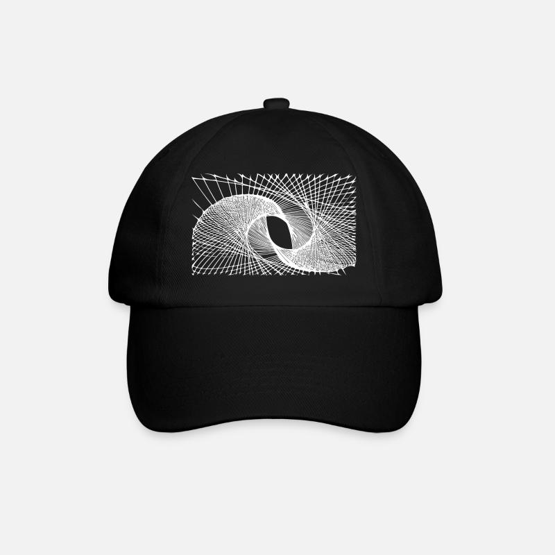 Lignes géométriques - Casquette classique - noir/noir