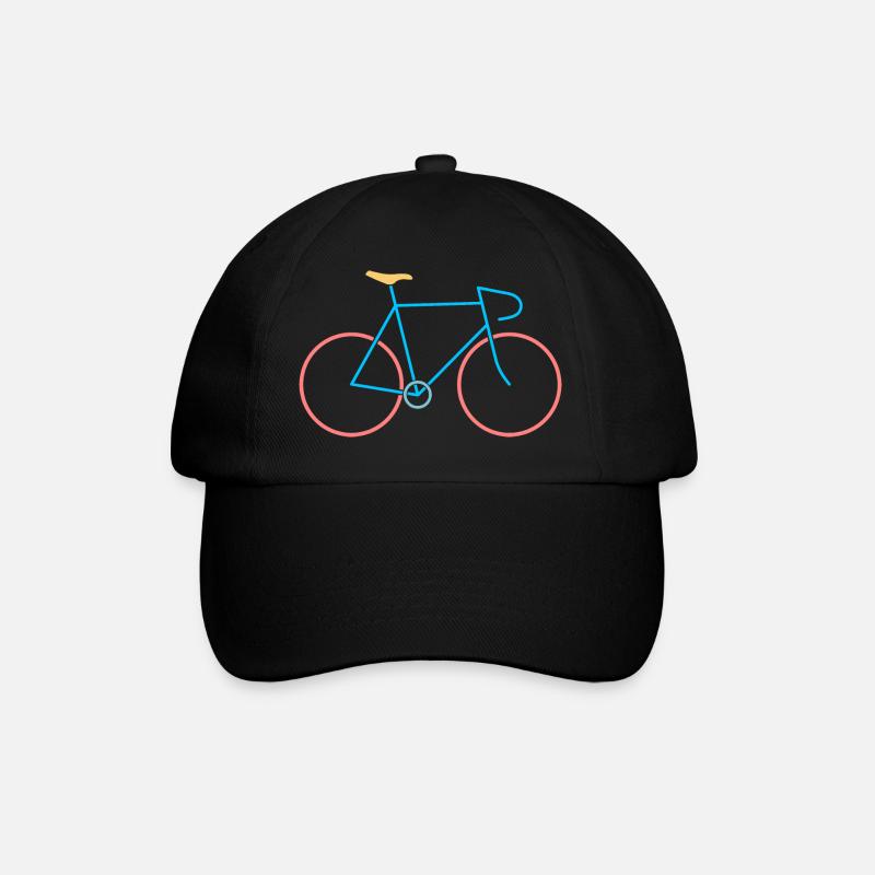 Vélo de course rouge bleu - Casquette classique - noir/noir