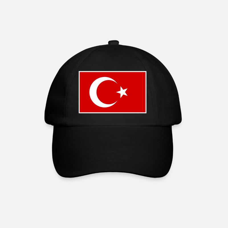 Drapeau turc : design élégant du symbole - Casquette classique - noir/noir
