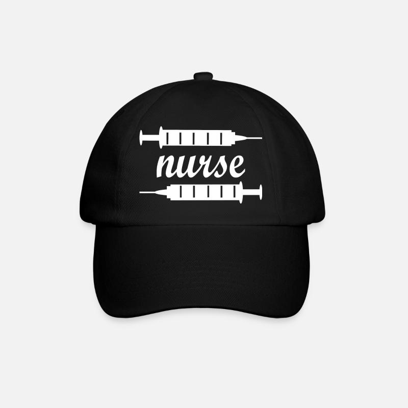 Nurse Krankenschwester Doctor - Baseballkappe - Schwarz/Schwarz