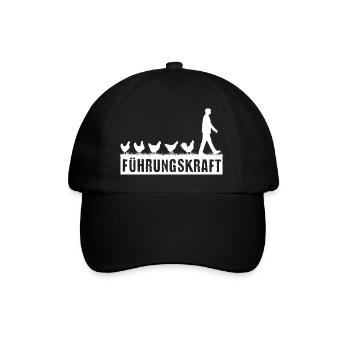 Hühner Führungskraft Hühner Bauer - Baseballkappe - Schwarz/Schwarz - Vorne