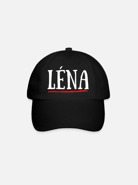 Léna Prénom Cadeau Baptême Naissance - Casquette classique - noir/noir