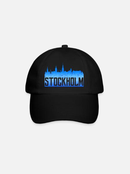 Stockholm - Baseballkappe - Schwarz/Schwarz