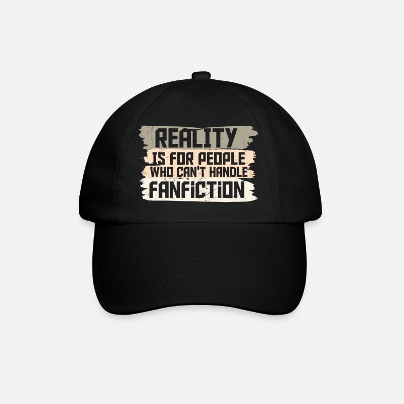 Reality and Fanfiction Mashup Design - Baseballkappe - Schwarz/Schwarz