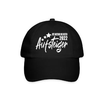 Aufsteiger 2022 Aufstiegstrikot 22 Liga Meister - Baseballkappe - Schwarz/Schwarz - Vorne