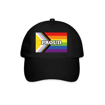 Drapeau de la fierté inclusive PROUD - Casquette classique - noir/noir - Devant