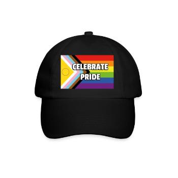 Drapeau de progrès de la Fierté inclusive CÉLÉBREZ LA FIERTÉ - Casquette classique - noir/noir - Devant