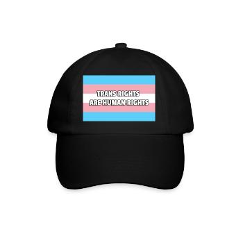 Trans Pride TRANS RIGHTS ARE HUMAN RIGHTS - Baseball Cap - black/black - Front