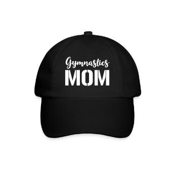 Gymnastics Mom - I Love Gymnastics - Baseball Cap - black/black - Front