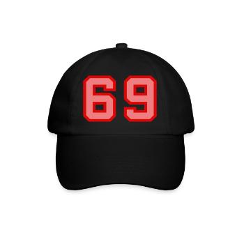 Cool Retro Retrostyle Jersey Number Back Number - Baseball Cap - black/black - Front