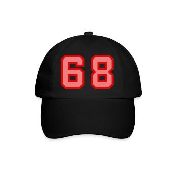 Cool Retro Retrostyle Jersey Number Back Number - Baseball Cap - black/black - Front