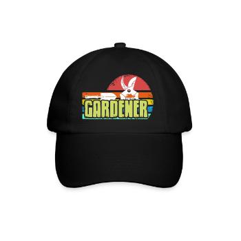 Retro Vintage Gardener Awesome T-Shirt Present - Baseballkappe - Schwarz/Schwarz - Vorne