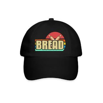 Retro Vintage Awesome Bread Baking Designs Present - Baseballkappe - Schwarz/Schwarz - Vorne