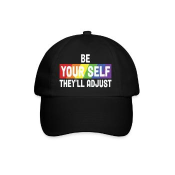 LBGT Flag Gay Pride Human - Baseball Cap - black/black - Front