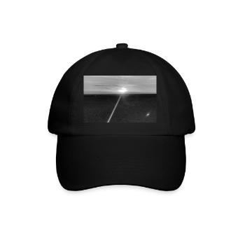 Beach Black and White - Baseballkappe - Schwarz/Schwarz - Vorne