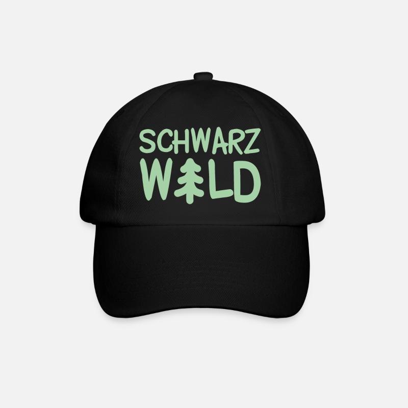 Schwarzwald Tanne Nadelbaum Schwarzwälder - Baseballkappe - Schwarz/Schwarz