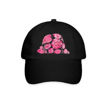 Pink Bucket Hat. Petrykivka Painting. UA ART. - Baseball Cap - black/black - Front