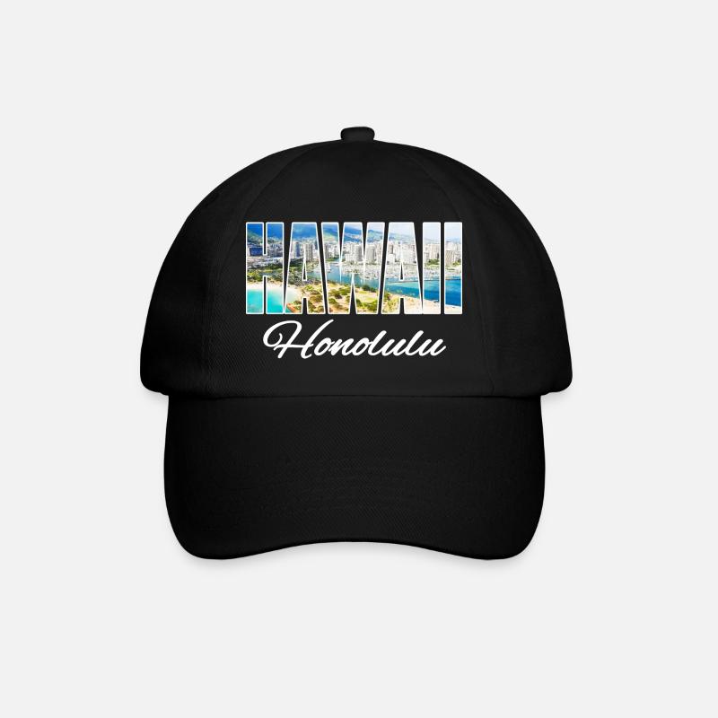 hawaii honolulu - Baseballkappe - Schwarz/Schwarz