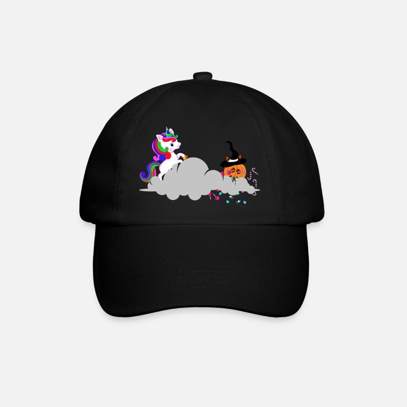 Unicorn hunting for sweets - Baseball Cap - black/black