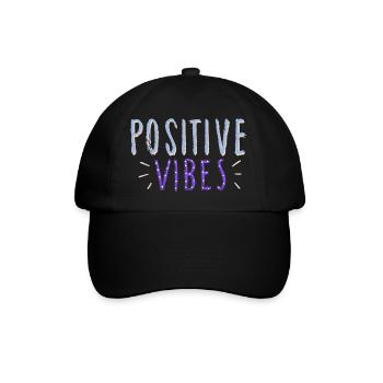 positive vibes - Baseball Cap - black/black - Front