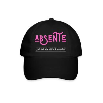 absente j'ai aidé ma mère à accoucher - Casquette classique - noir/noir - Devant