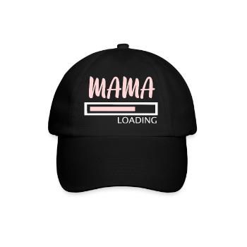 Mama lädt - Baseballkappe - Schwarz/Schwarz - Vorne