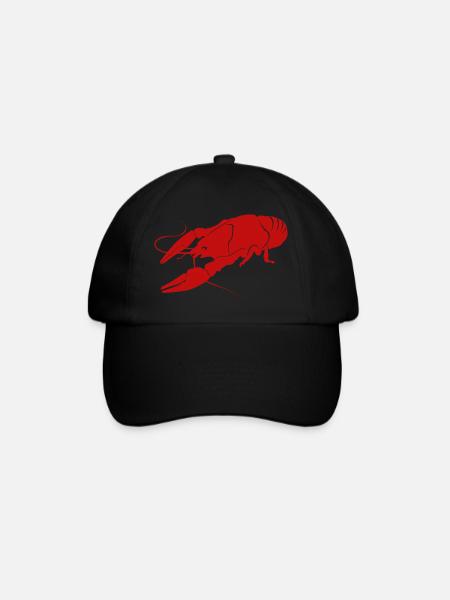 Crawfish Flusskrebs für Köche - Baseballkappe - Schwarz/Schwarz