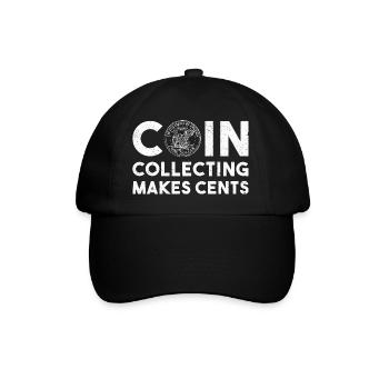 Numismatic Coin Collecting Gift - Baseball Cap - black/black - Front