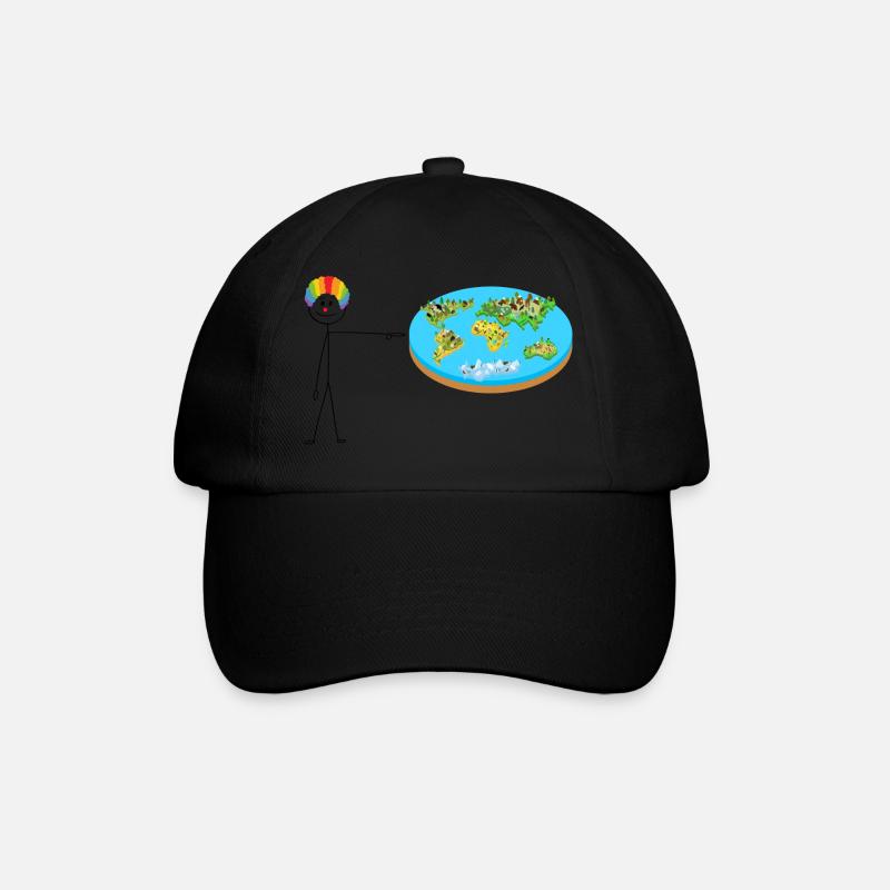 Flat Earth - Baseball Cap - black/black