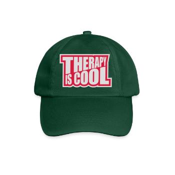 la thérapie est cool Citation - Casquette classique - vert bouteille - Devant