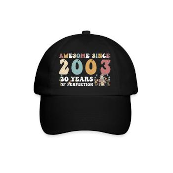Super seit 2003 20 Jahre Perfektion - 20. - Baseballkappe - Schwarz/Schwarz - Vorne