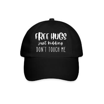 Câlins gratuits Je plaisante Ne me touche pas - Casquette classique - noir/noir - Devant