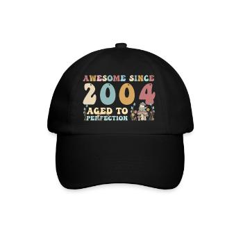 Awesome since 2004 - 19th Birthday - 2023 Groovy - Baseball Cap - black/black - Front