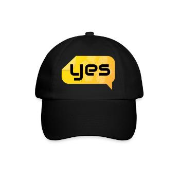 yes - Baseballkappe - Schwarz/Schwarz - Vorne