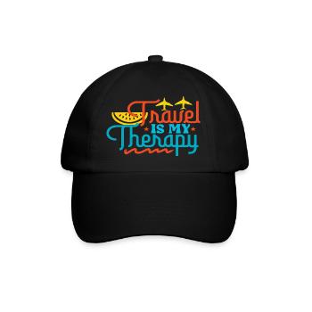 Le voyage est ma thérapie - Casquette classique - noir/noir - Devant