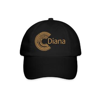 Für Diana - Baseballkappe - Schwarz/Schwarz - Vorne