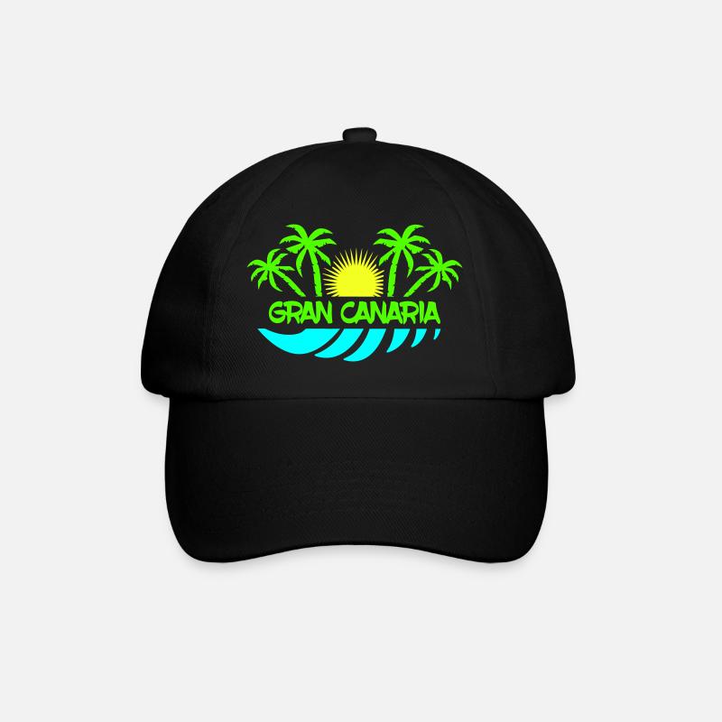 gran canaria - Baseballkappe - Schwarz/Schwarz