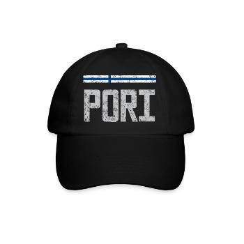 Pori - Baseballkappe - Schwarz/Schwarz - Vorne