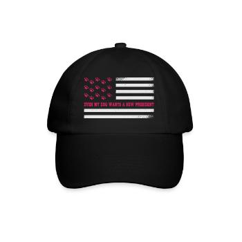 Même mon chien veut un nouveau président - Casquette classique - noir/noir - Devant