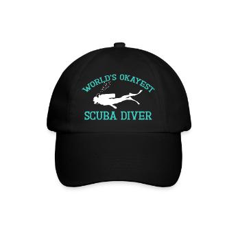 Worlds Okayest Diver TEE 3 - Baseball Cap - black/black - Front