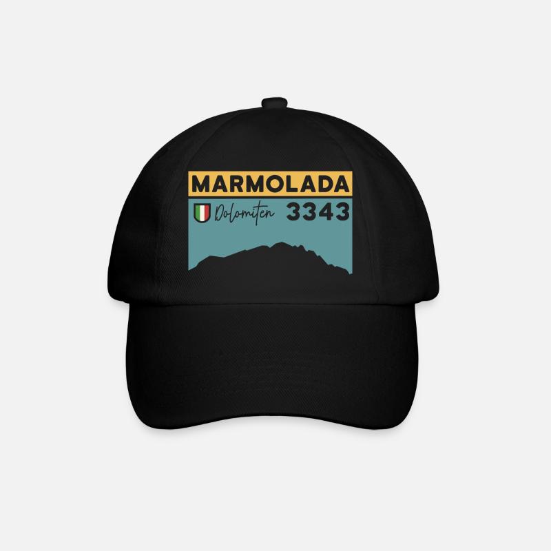 Marmolada Marmolada Dolomites Punta Penia Hiking - Baseball Cap - black/black