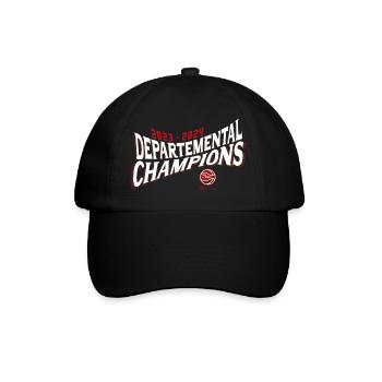 Puy de Dôme CHAMPS red font - Casquette classique - noir/noir - Devant